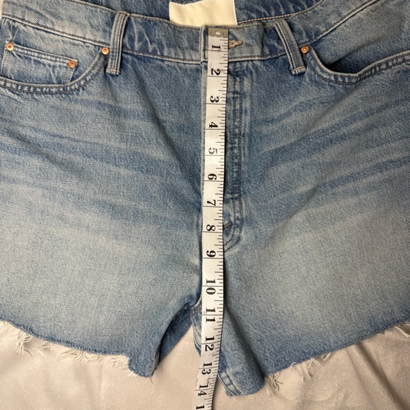 NWOT MOTHER The Skipper Short N Long Fray Shorts (Leap at the Chance), Size: 32 - Picture 12 of 13